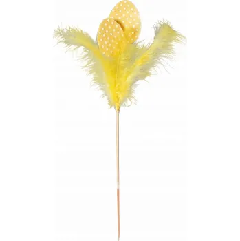 Velikonoční dekorace VAJÍČKA S PEŘÍČKY NA DRÁTKU dekorace jarní zápich