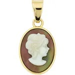 Lillian Vassago Zlatý přívěsek kamej s achátem LLV31-GP061AG