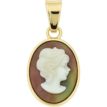 Přívěsek Lillian Vassago Zlatý přívěsek kamej s achátem LLV31-GP061AG