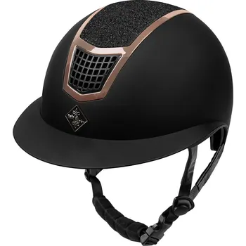 Jezdecká přilba Fair Play Kask QUANTINUM ECLIPSE ROSEGOLD W-V Barva: Černá, Velikost: M