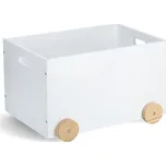 VELKÝ DŘEVĚNÝ BOX NA HRAČKY NA KOLEČKÁCH