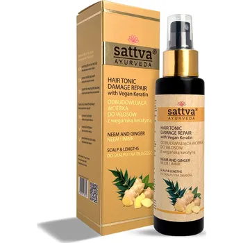 Vlasová regenerace Sattva Ájurvédské vlasové tonikum s keratinem Neem & Zázvor 100 ml