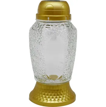 Svíčka Madona Hřbitovní Sklo Led 21 cm zlatá