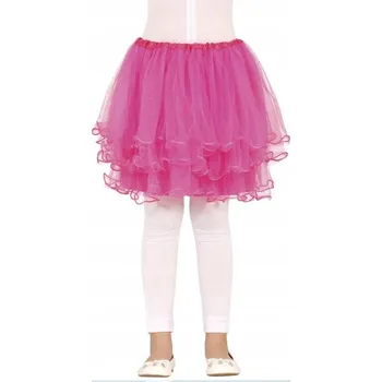Dívčí sukně DÍVČÍ SUKNĚ TUTU FUKSJA RŮŽOVÁ TYL 32 CM VÍLA BALETKA DISCO