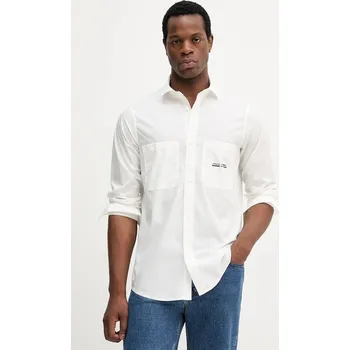 Pánská košile Bavlněná košile Armani Exchange XM000959.AF12994 béžová 01X, vel. XXL