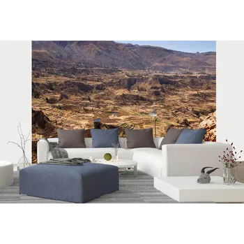 Fototapeta DIMEX | Samolepicí vliesová fototapeta na zeď Terasovitá pole MA-5-1672 | 375 x 250 cm | krémová, hnědá + Samolepicí vliesová fototapeta na stěnu DIMEX Terasovitá pole MA51672 v rozměru 375 x 250 cm