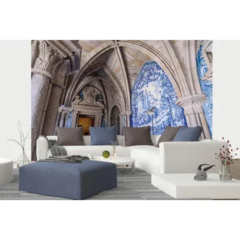 Fototapeta DIMEX | Samolepicí vliesová fototapeta na zeď Nástěnný obklad MA-5-0929 | 375 x 250 cm | modrá, bílá, béžová + Samolepicí vliesová fototapeta na stěnu DIMEX Nástěnný obklad MA50929 v rozměru 375 x 250 cm