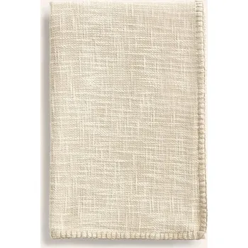 Přehoz na lůžko Bavlněný přehoz Calma House Asilah 120 x 180 cm béžová barva ASILAH.120P.CRU 01X