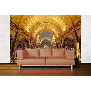 Fototapeta DIMEX | Samolepicí vliesová fototapeta na zeď Kostel svatého Štěpána MA-5-0915 | 375 x 250 cm | vícebarevná, měděná, žlutá, hnědá + Samolepicí vliesová fototapeta na stěnu DIMEX Kostel svatého Štěpána MA50915 v rozměru 375 x 250 cm