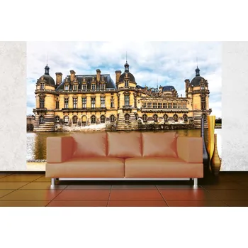 Fototapeta DIMEX | Samolepicí vliesová fototapeta na zeď Zámek v Chantilly MA-5-1097 | 375 x 250 cm | modrá, bílá, béžová, hnědá + Samolepicí vliesová fototapeta na stěnu DIMEX Zámek v Chantilly MA51097 v rozměru 375 x 250 cm