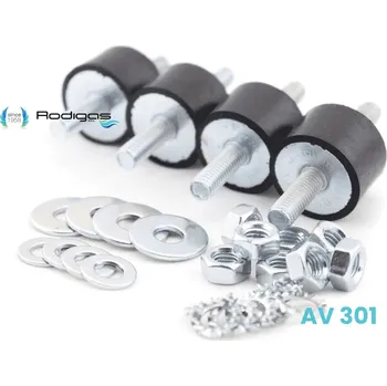 Příslušenství pro klimatizaci Rodigas Antivibrační silentbloky 40×30 mm pod venkovní klimatizační jednotku AV301