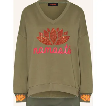 Dámská mikina Miss Goodlife Dámská Mikina S Ozdobnými Kamínky, olivová, 42