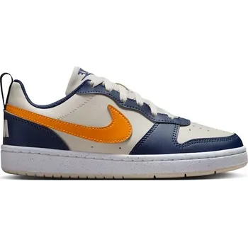 Pánská tenisová obuv Chlapecká rekreační obuv NIKE-Court Borough Low Recraft Jr orewood brown/orange/midnight navy Béžová 36,5