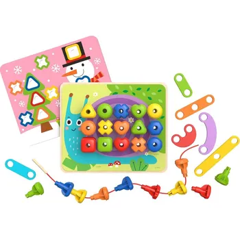 Dřevěná hračka BABU - Logická dřevěná stavebnice DUHA