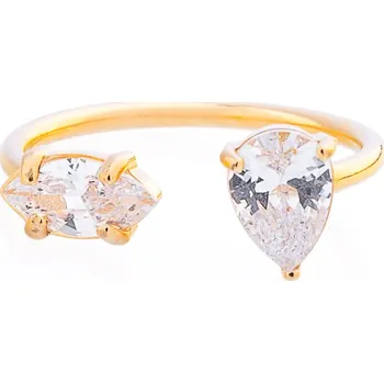 Prsten franco bene Duo promise ring se zirkony - pozlacený | 2968 Velikost prstenu: 8 (60 mm)