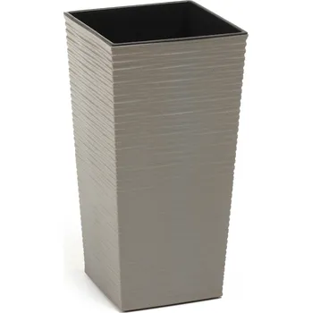 Lamela LAMELA, květináč FINEZIA ECO DLUTO vroubek 250 x 250 mm, šedý