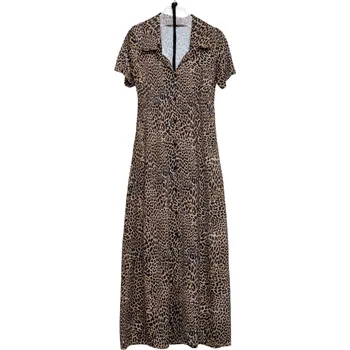 Pratto dámské košilové šaty se zvířecím vzorem hnědé Velikost: 38