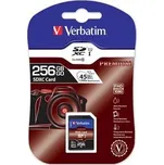 VERBATIM Paměťová karta SD, 256GB, SDXC, 44026, Class 10 (44026)