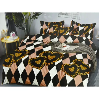 Povlečení Povlečení 160x200 BAVLNA SATÉN SE SRDÍČKY 4dílná