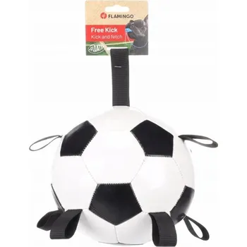 Hračka pro psa Míček pro psy Flamingo Free Kick Míček fotbalový se stuhami 19 cm