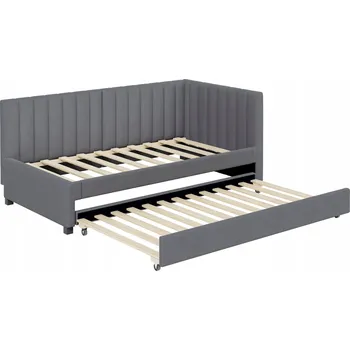 Postel Jednolůžková dřevěná postel Arhatreya 90x200 cm šedá