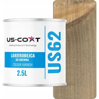 barva a nátěr na dřevo Lazurovací lak US-Coat 2,5 l šedá polomatná