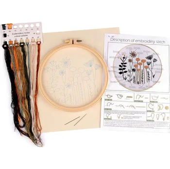 Vyšívací vzor Sada na vyšívání s předtištěným motivem, rostliny, traviny Balení: 1 sada, Varianta: 1 viz foto - 8596475466820