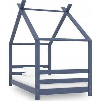 Postel Dětská postel šedá masiv borovice 80x160 cm