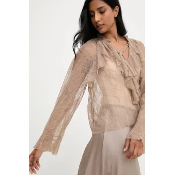 Dámská halenka Halenka Answear.LAB 93210 hnědá 88X, vel. S