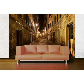 Fototapeta DIMEX | Samolepicí vliesová fototapeta na zeď Středověké město II. MA-5-1231 | 375 x 250 cm | černá, žlutá, oranžová + Samolepicí vliesová fototapeta na stěnu DIMEX Středověké město II. MA51231 v rozměru 375 x 250 cm