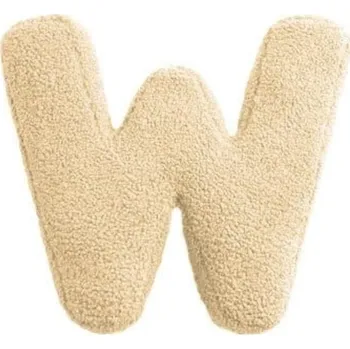 Dekorace do dětského pokoje MEALINI Plyšové písmeno Krémové W