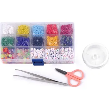Korálek Set ke korálkování v boxu s nářadím Balení: 1 sada, Varianta: viz foto - 8596475397247