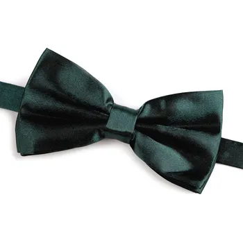 Kravata Saténový párty motýlek jednobarevný Balení: 1 ks, Varianta: 9 zelená tmavá - 8596475478632