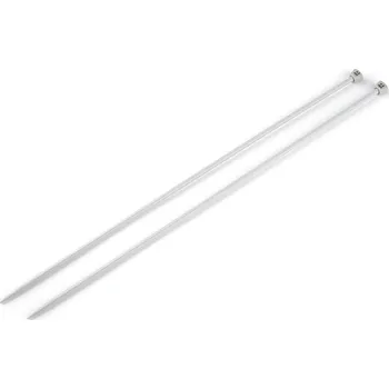 Galanterie Rovné jehlice č. 4; 4,5 Balení: 1 pár, Varianta: 4,5 stříbrná - 8591149141454