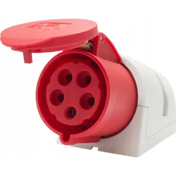 Elektrická zásuvka PEVNÁ ZÁSUVKA ZÁSUVKOVÁ ELEKTRICKÁ NA ZEĎ 16A 5P 400V IP44 CEE PCE 115-6