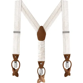 Kšandy Carlo Cardini Šle Brinkleys - smetanové provedení: hnědá kůže