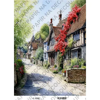 Umělecký papír Rýžový a soft papír na decoupage - Krajinka - KB01500 Materiál: Soft, Rozměr: A4