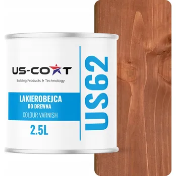 barva a nátěr na dřevo Lazura s voskem US-Coat 2,5 l hnědá satén