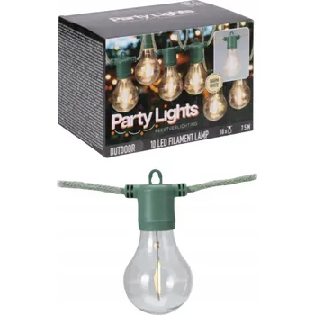 Venkovní osvětlení Světelný řetěz ProGarden 7 cm do sítě zelený