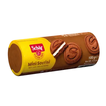 SCHÄR - sušenky Mini Sorrisi - kakaové plněné mléčným krémem, bez lepku,100g (ct 12)