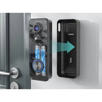 Zabezpečení domácnosti ZVONEK KE DVEŘÍM VNITŘNÍ S FUNKCÍ VIDEA 2K - ÚSPORNÝ PROVOZ