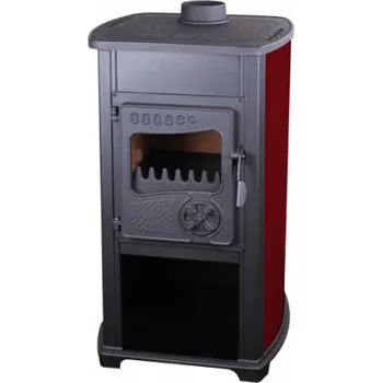 Krbová kamna BELLA THALIA, krbová kamna BELLA THALIA ECO, teplovzdušná 5,4 kW, bordó_MÍRNĚ_POŠKOZENÁ (č. 76)