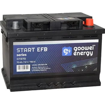 Autobaterie GOOWEI ENERGY 12V 70Ah 760A EFB70