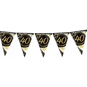 Girlanda Fiestas Guirca 300 cm černo-zlatá