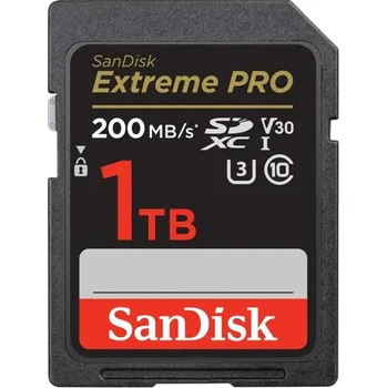 Paměťová karta Paměťová karta Sandisk Extreme PRO SDXC 1TB 200MB/s and 140MB/s, UHS-I, Class 10, U3, V30