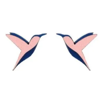Šperk Dřevěné náušnice Pink Hummingbird Earrings možností výměny či vrácení do 30 dnů - EW44