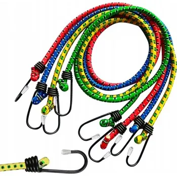 autokoberec PRUŽNÁ GUMA LANKO ELASTICKÉ GUMOVÉ LANKA PRO UPEVNĚNÍ S HÁČKEM 60CM 4 ks