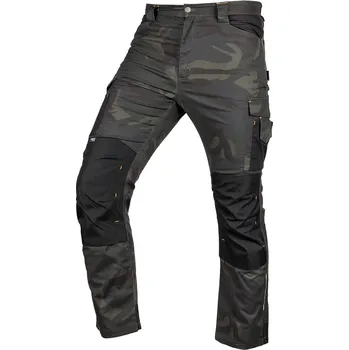 montérky NEO TOOLS Pracovní kalhoty Mix&Match, plátno, výztuhy Cordura, zelená barva Velikost: S