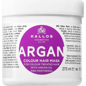 Vlasová regenerace Kallos KJMN Professional Argan maska na vlasy pro barvené vlasy 275 ml