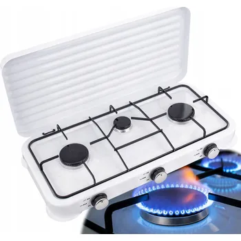 Turistický vařič Přenosný turistický plynový vařič se 3 hořáky 2x 2,2kW + 1x 1,1kW